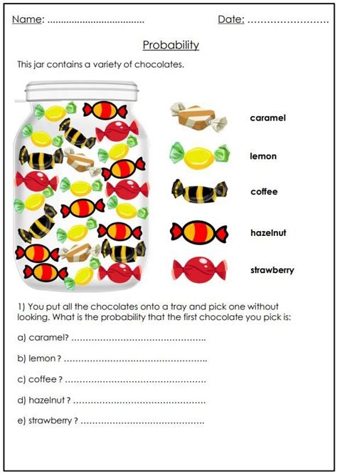 probability worksheets year 4.